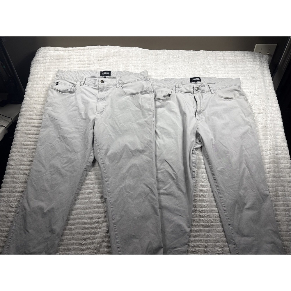 Linksoul 2 Pack Bundle Crosby Pants Gray Chino Golf Stretch Comfort Mens 38 x 30
